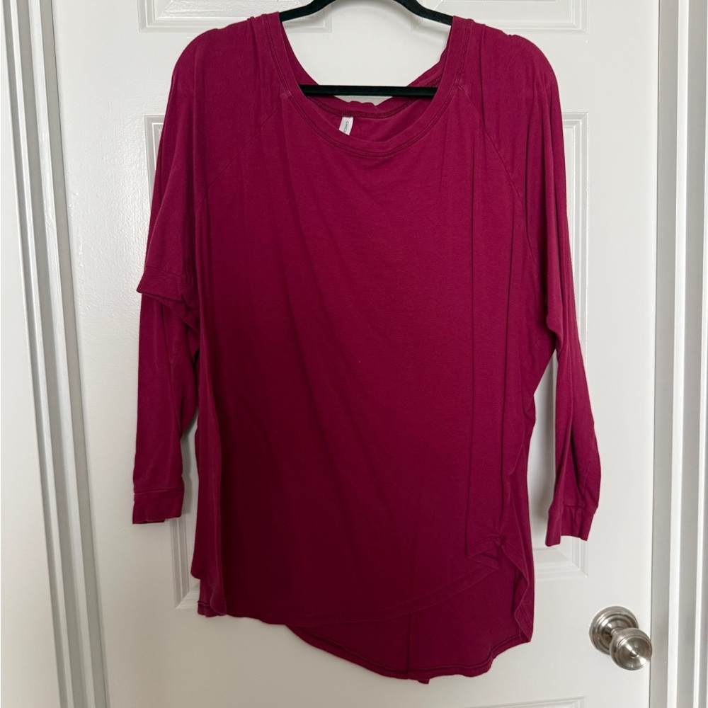 Chic Soul Deep Burgundy Long Sleeve Top
